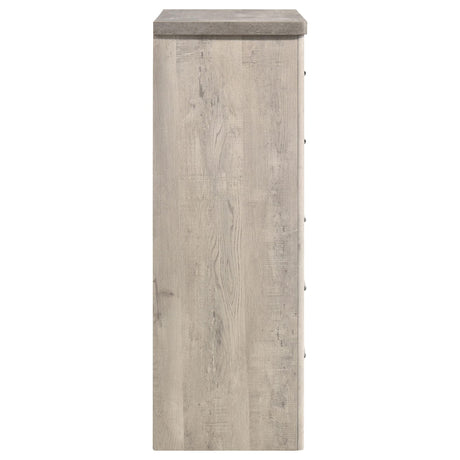 Nevado Farmhouse 5-Drawer Chest Grey and Weathered Taupe view 9