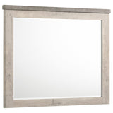 Nevado Farmhouse Beveled Dresser Mirror Grey and Weathered Taupe from Ella Furniture