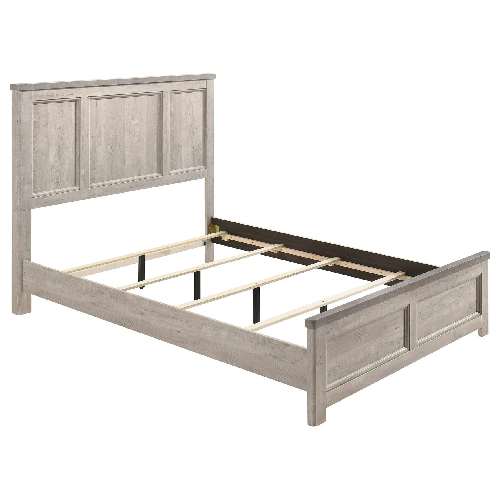 Nevado Farmhouse Queen Panel Bed Grey and Weathered Taupe from Ella Furniture