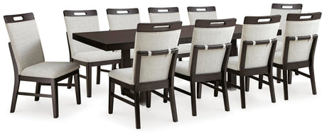 Neymorton Dark Grayish Brown Dining Set from Ella Furniture