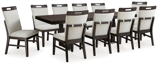 Neymorton Dark Grayish Brown Dining Set from Ella Furniture