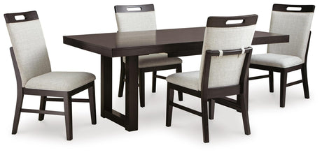 Neymorton Dark Grayish Brown Dining Set view 2
