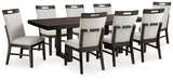 Neymorton Dark Grayish Brown Dining Set view 3