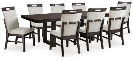 Neymorton Dark Grayish Brown Dining Set view 3