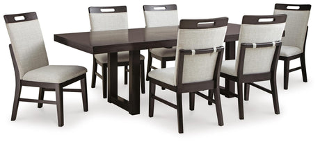 Neymorton Dark Grayish Brown Dining Set view 4