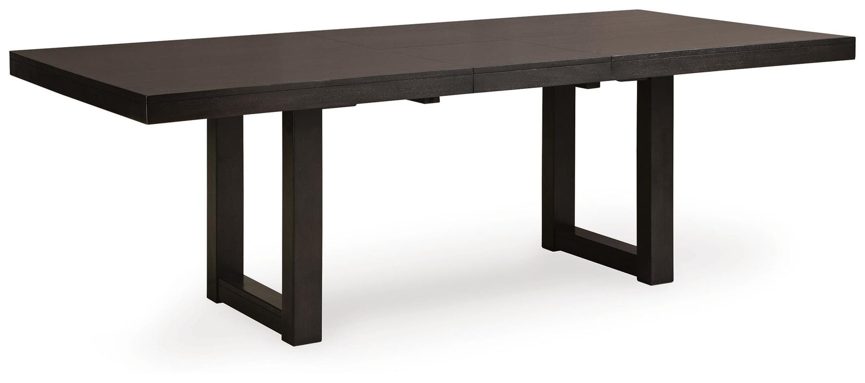 Neymorton Dark Grayish Brown Dining Set angled view