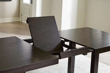 Neymorton Dark Grayish Brown Dining Set detail view