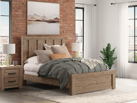 Oliandon Light Brown Panel Bedroom Set from Ella Furniture