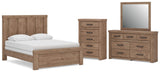 Oliandon Light Brown Panel Bedroom Set view 8