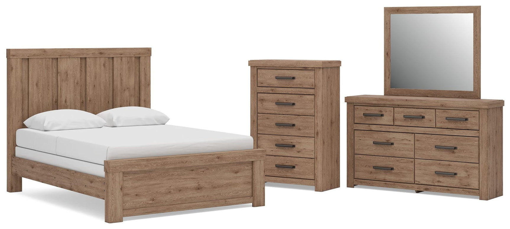 Oliandon Light Brown Panel Bedroom Set view 8