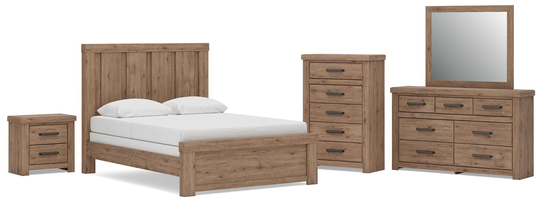 Oliandon Light Brown Panel Bedroom Set view 40