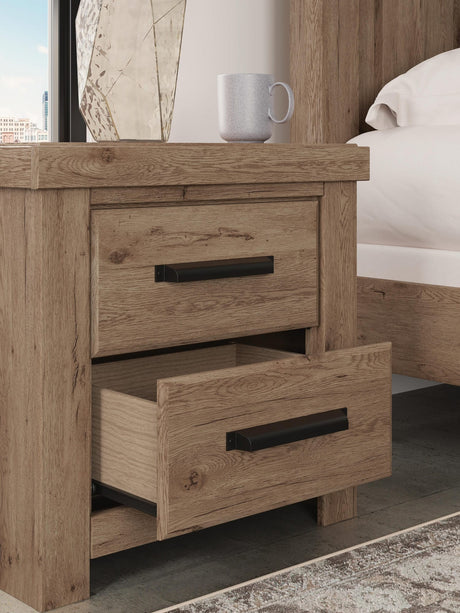 Oliandon Light Brown Panel Bedroom Set detail view
