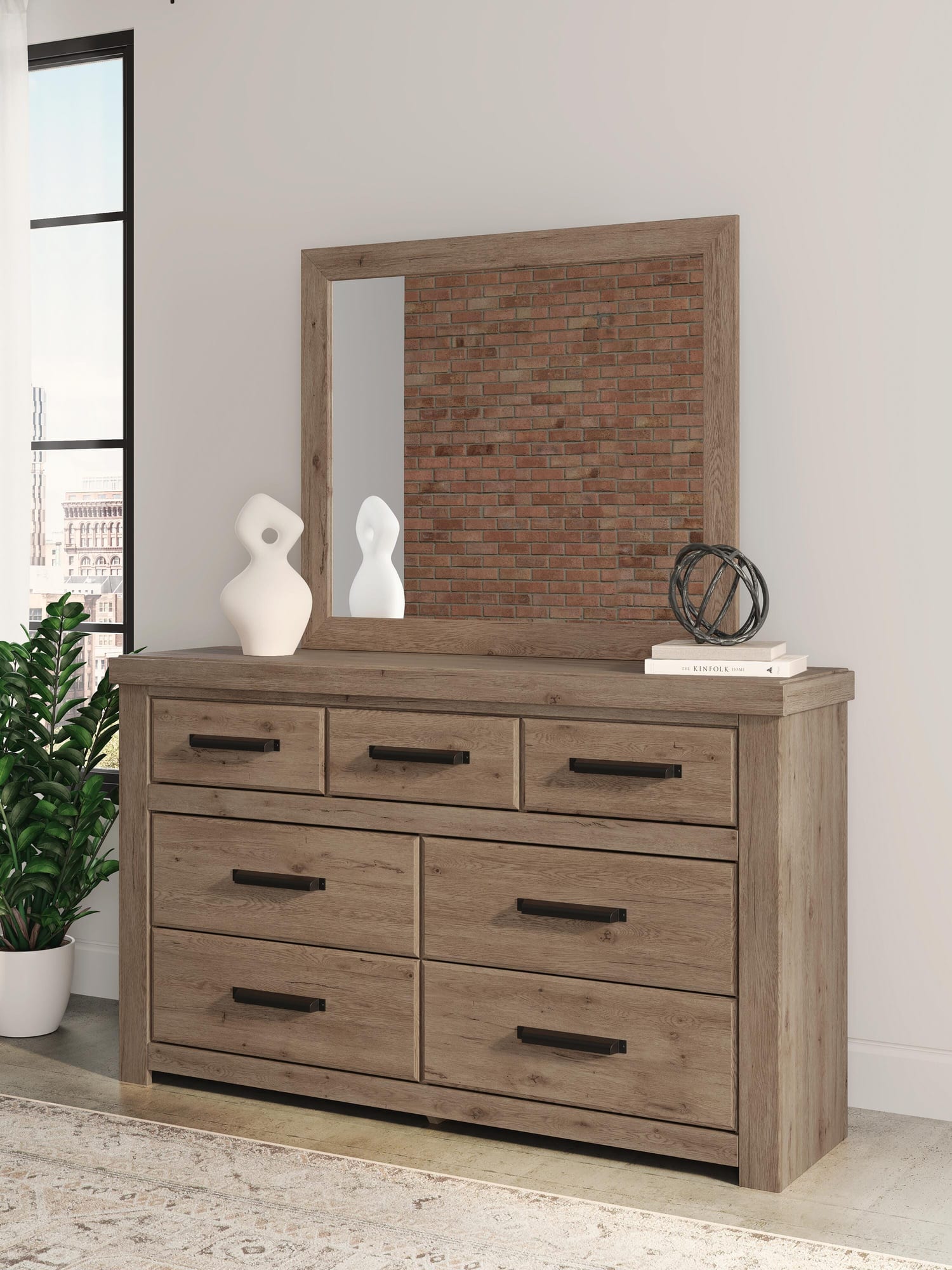 Oliandon Light Brown Panel Storage Bedroom Set view 3