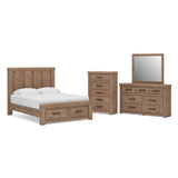 Oliandon Light Brown Panel Storage Bedroom Set view 6