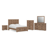 Oliandon Light Brown Panel Storage Bedroom Set view 9
