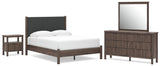 Pamytta Brown Upholstered Platform Bedroom Set from Ella Furniture