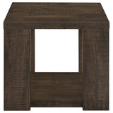Pavone 2-Piece Coffee and End Table Set with Open Shelves Dark Rustic Mango view 4