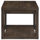 Pavone 2-Piece Coffee and End Table Set with Open Shelves Dark Rustic Mango view 6