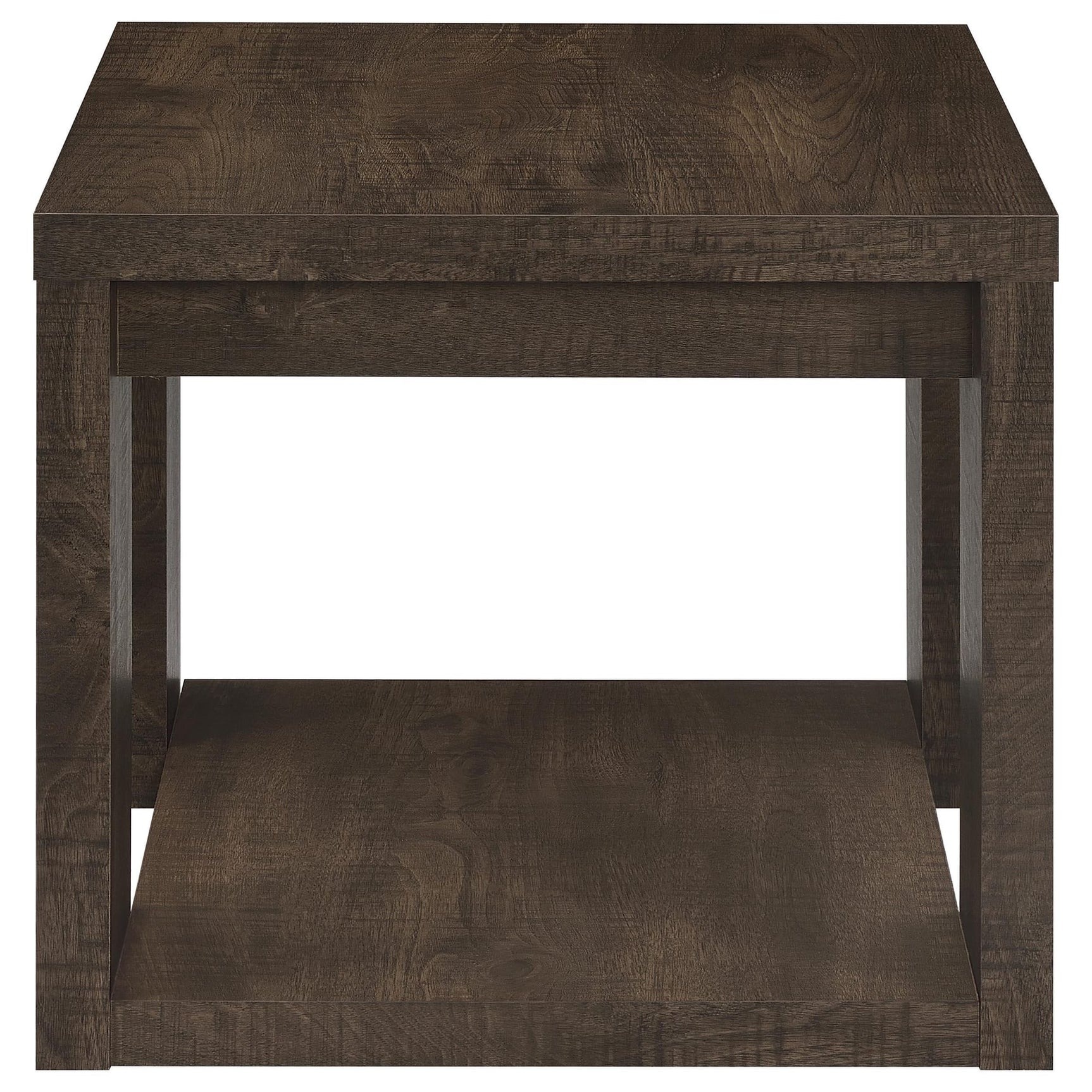 Pavone 3-Piece Coffee and End Table Set with Open Shelves Dark Rustic Mango view 6