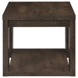 Pavone 3-Piece Coffee and End Table Set with Open Shelves Dark Rustic Mango view 7