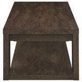 Pavone 3-Piece Coffee and End Table Set with Open Shelves Dark Rustic Mango view 11