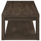 Pavone 3-Piece Coffee and End Table Set with Open Shelves Dark Rustic Mango view 12