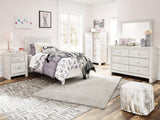 Paxberry Whitewash Panel Bedroom Set King 3: Bed, Dresser, Mirror from Ella Furniture