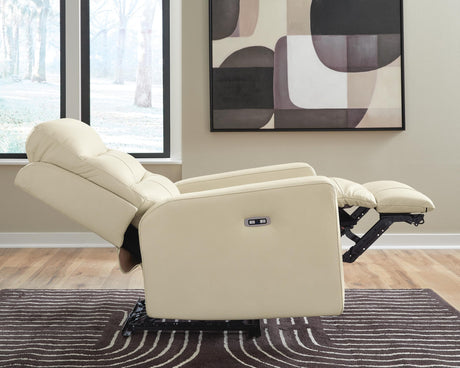 Pennacle Pier Canvas Leather Power Recliner from Ella Furniture