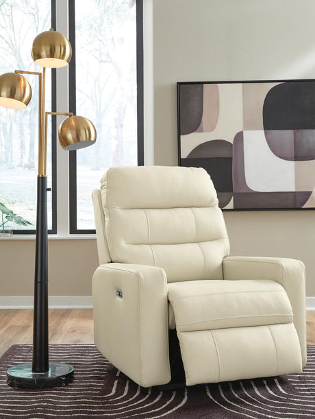 Pennacle Pier Canvas Leather Power Recliner view 11