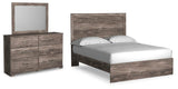 Ralinksi Gray Panel Bedroom Set Queen 3: Bed, Dresser, Mirror from Ella Furniture