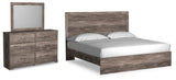 Ralinksi Gray Panel Bedroom Set King 3: Bed, Dresser, Mirror from Ella Furniture