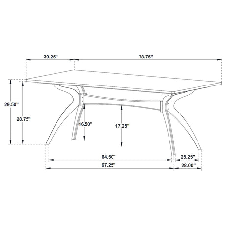 Randolph 79-inch Smart Top Rectangular Dining Table Sheesham and Brown view 8