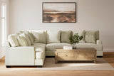Rawcliffe Parchment Chenille 5-Piece Sectional from Ella Furniture