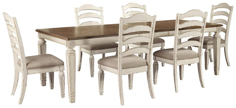 Realyn Chipped White Dining Set 2 view 3