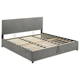 Reeves Upholstered Eastern King Lift-Top Storage Platform Bed Grey view 4