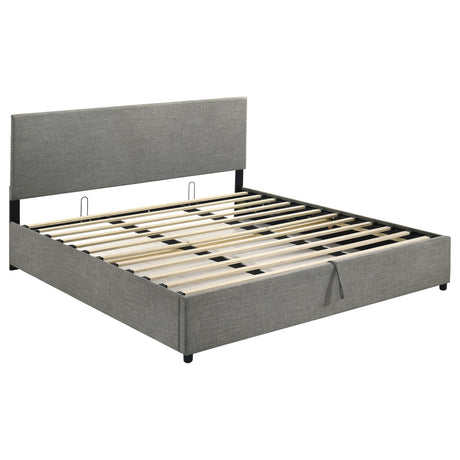Reeves Upholstered Eastern King Lift-Top Storage Platform Bed Grey view 4