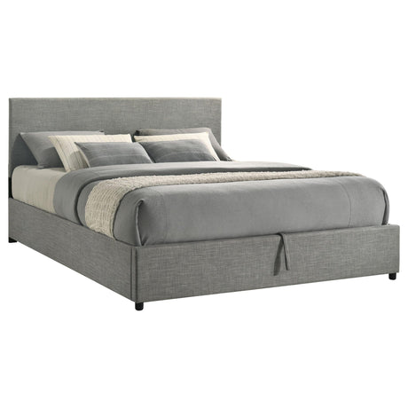 Reeves Upholstered Eastern King Lift-Top Storage Platform Bed Grey view 5