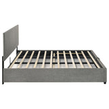 Reeves Upholstered Eastern King Lift-Top Storage Platform Bed Grey view 9