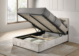 Reeves Upholstered Full Lift-Top Storage Platform Bed Beige view 3