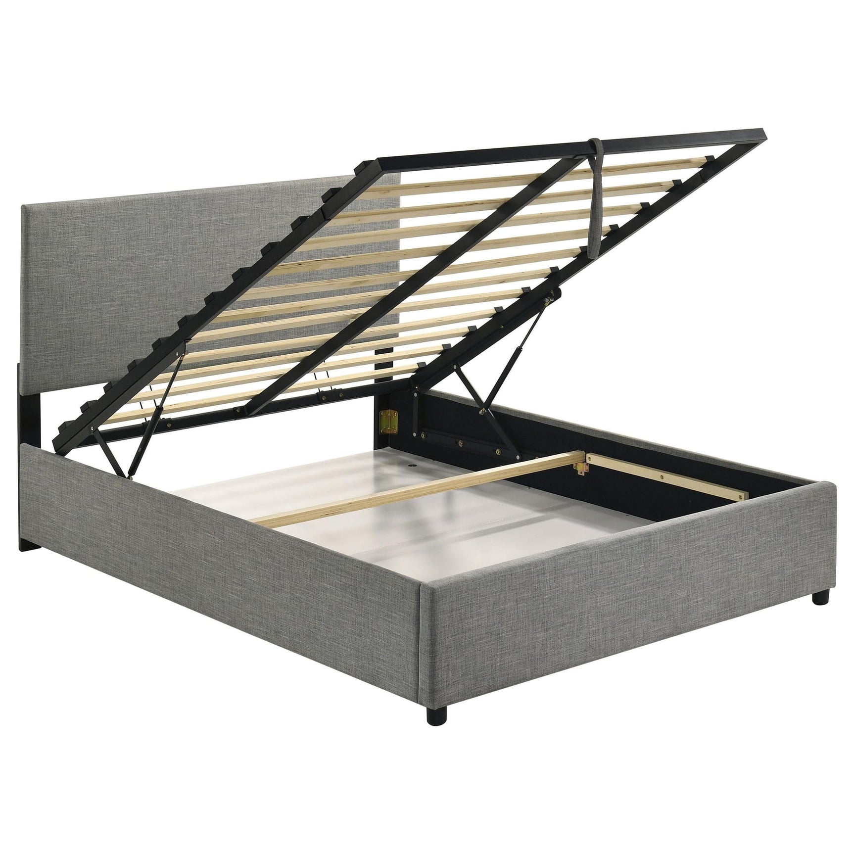 Reeves Upholstered Full Lift-Top Storage Platform Bed Grey from Ella Furniture