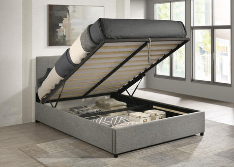Reeves Upholstered Full Lift-Top Storage Platform Bed Grey view 3