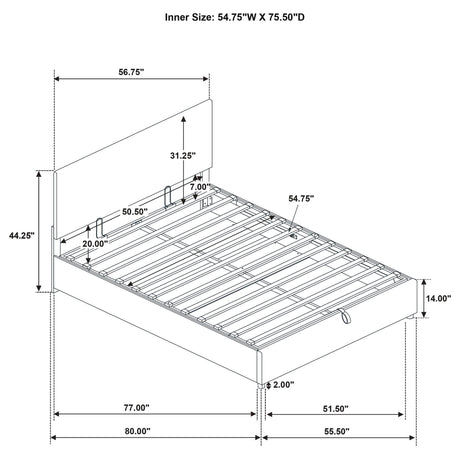 Reeves Upholstered Full Lift-Top Storage Platform Bed Tan view 9