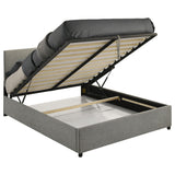 Reeves Upholstered Queen Lift-Top Storage Platform Bed Grey view 6