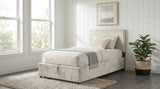 Reeves Upholstered Twin Lift-Top Storage Platform Bed Beige view 2