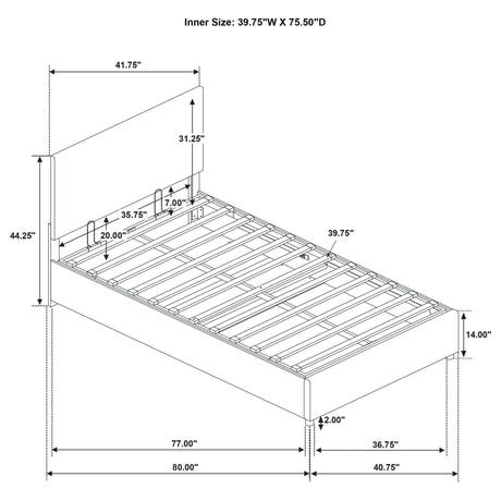 Reeves Upholstered Twin Lift-Top Storage Platform Bed Beige view 11
