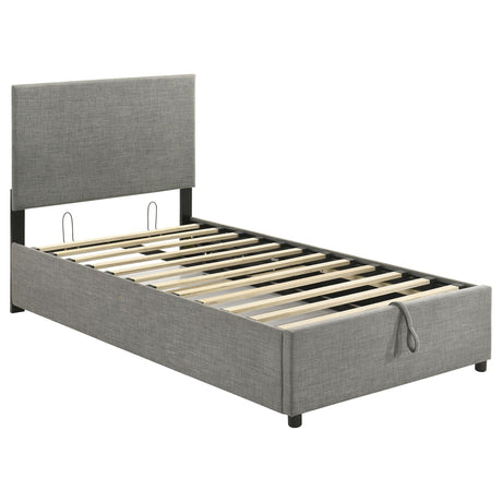 Reeves Upholstered Twin Lift-Top Storage Platform Bed Grey view 4