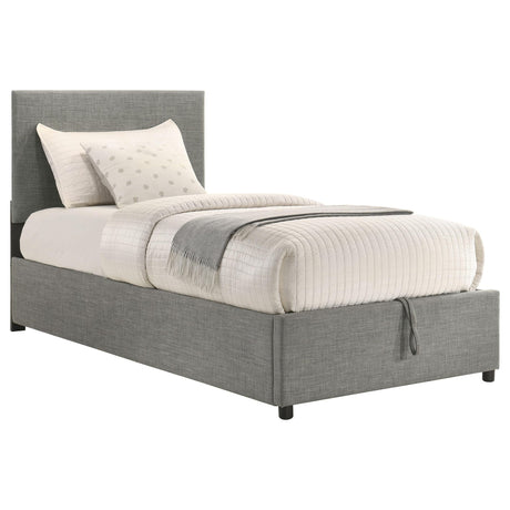 Reeves Upholstered Twin Lift-Top Storage Platform Bed Grey view 5