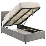 Reeves Upholstered Twin Lift-Top Storage Platform Bed Grey view 6
