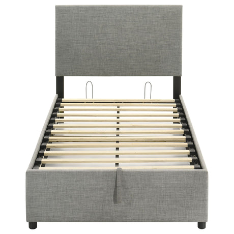 Reeves Upholstered Twin Lift-Top Storage Platform Bed Grey view 7