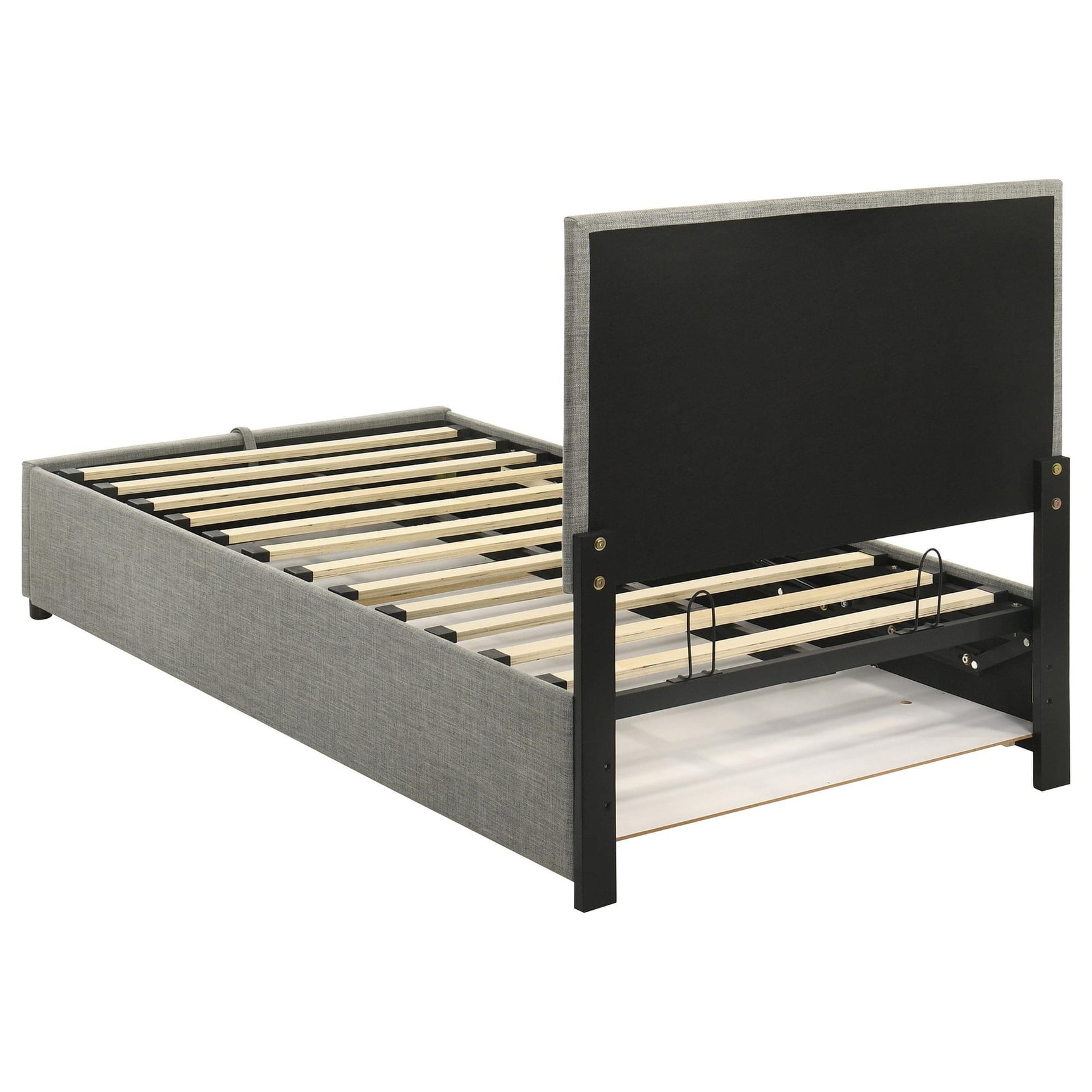 Reeves Upholstered Twin Lift-Top Storage Platform Bed Grey view 8